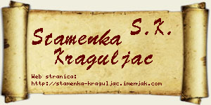 Stamenka Kraguljac vizit kartica